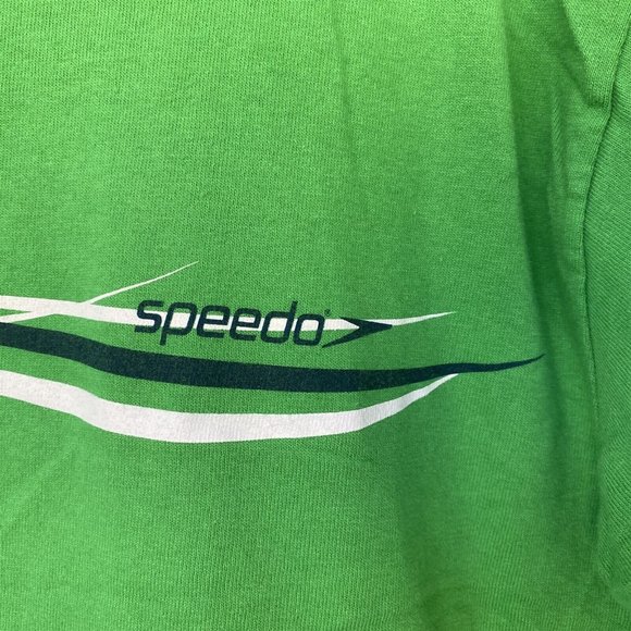 Vintage Speedo Men's T Shirt Green Tropical Flower Medium Made in USA - Picture 3 of 8